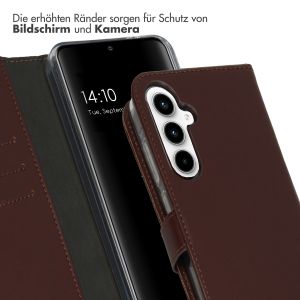 Selencia Echtleder Klapphülle für das Samsung Galaxy A35 - Braun