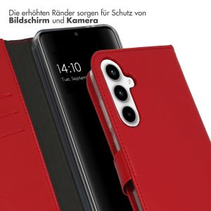 Selencia Echtleder Klapphülle für das Samsung Galaxy A35 - Rot