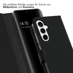 Selencia Echtleder Klapphülle für das Samsung Galaxy A35 - Schwarz