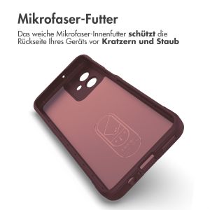 iMoshion EasyGrip Back Cover für das Motorola Moto G54 - Aubergine