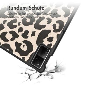iMoshion Design Trifold Klapphülle für das Xiaomi Redmi Pad SE - Leopard