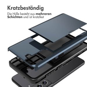 iMoshion Backcover mit Kartenfach für das Samsung Galaxy S21 FE - Dunkelblau