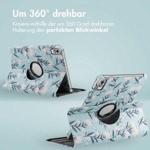 iMoshion 360° drehbare Design Klapphülle für das Lenovo Tab M10 5G - Flowers