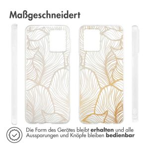 iMoshion Design Hülle für das Motorola Moto G54 - Golden Leaves