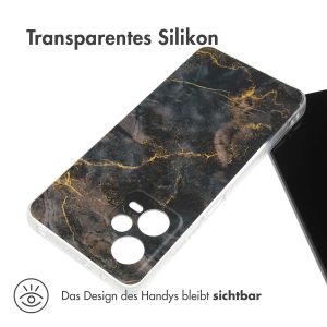 iMoshion Design Hülle für das Xiaomi Redmi Note 12 Pro - Black Marble