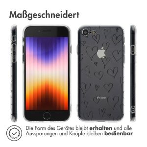 iMoshion Design Hülle für das iPhone SE (2022 / 2020) / 8 / 7 - Hearts