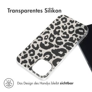 iMoshion Design Hülle für das iPhone 14 - Leopard Transparent