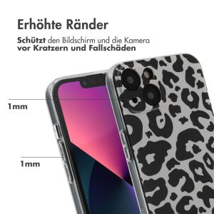 iMoshion Design Hülle für das iPhone 13 - Leopard Transparent