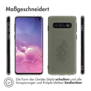 iMoshion Design Hülle für das Samsung Galaxy S10 - Floral Green