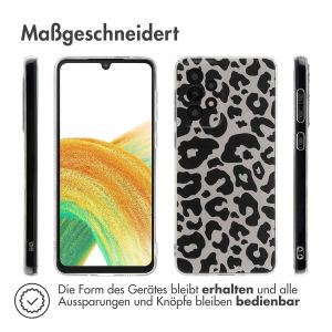 iMoshion Design Hülle für das Samsung Galaxy A33 - Leopard Transparent
