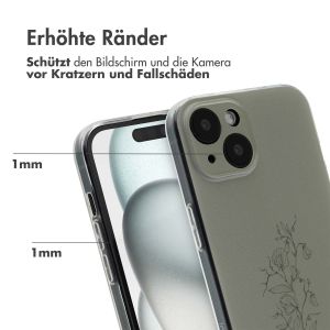 iMoshion Design Hülle für das iPhone 15 - Floral Green
