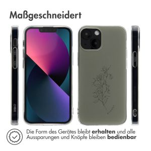 iMoshion Design Hülle für das iPhone 13 Mini - Floral Green