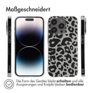 iMoshion Design Hülle für das iPhone 14 Pro - Leopard Transparent