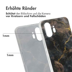 iMoshion Design Hülle für das Nothing Phone (2) - Black Marble