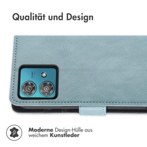 iMoshion Luxuriöse Klapphülle für das Motorola Moto G84 - Hellblau