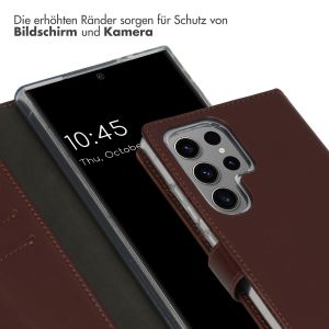 Selencia Echtleder Klapphülle für das Samsung Galaxy S24 Ultra - Braun