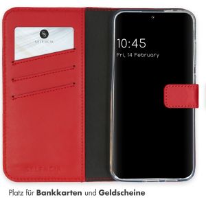 Selencia Echtleder Klapphülle für das Samsung Galaxy S24 - Rot
