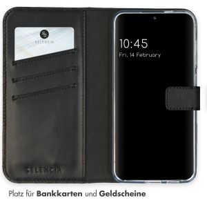 Selencia Echtleder Klapphülle für das Samsung Galaxy S24 - Schwarz
