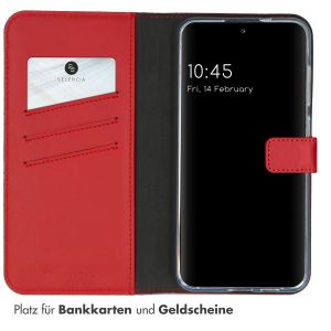 Selencia Echtleder Klapphülle für das Samsung Galaxy S24 Plus - Rot