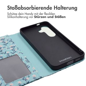 iMoshion Design Klapphülle für das Samsung Galaxy S24 - Blue Flowers