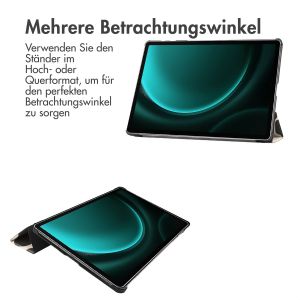 iMoshion Design Trifold Klapphülle für das Samsung Tab S9 FE Plus - Leopard