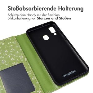 iMoshion Design Klapphülle für das Samsung Galaxy A40 - Green Flowers