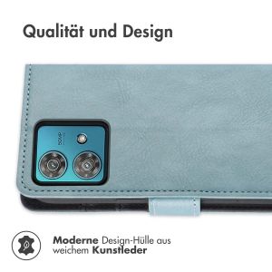 iMoshion Luxuriöse Klapphülle für das Motorola Edge 40 Neo - Hellblau