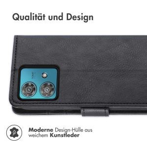 iMoshion Luxuriöse Klapphülle für das Motorola Edge 40 Neo - Schwarz