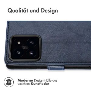 iMoshion Luxuriöse Klapphülle für das Xiaomi 14 - Dunkelblau
