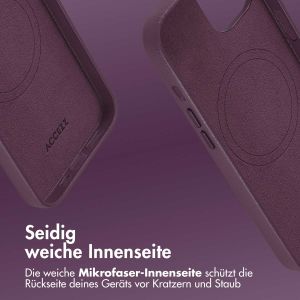 Accezz MagSafe Leather Backcover für das iPhone 12 (Pro) - Heath Purple