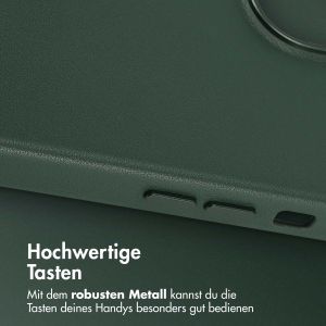 Accezz MagSafe Leather Backcover für das iPhone 13 - Cedar Green