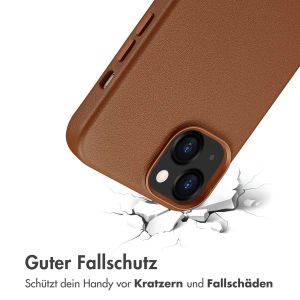 Accezz MagSafe Leather Backcover für das iPhone 13 - Sienna Brown