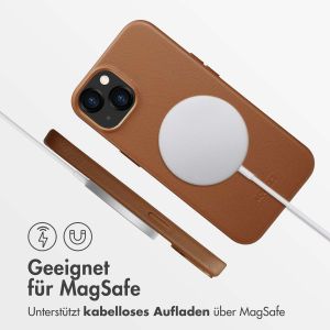 Accezz MagSafe Leather Backcover für das iPhone 13 - Sienna Brown