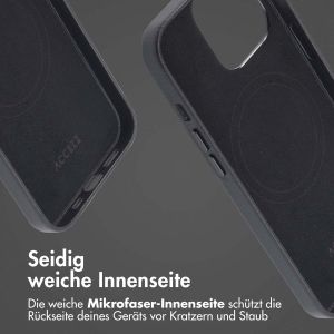 Accezz MagSafe Leather Backcover für das iPhone 13 Pro - Onyx Black
