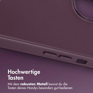 Accezz MagSafe Leather Backcover für das iPhone 14 - Heath Purple