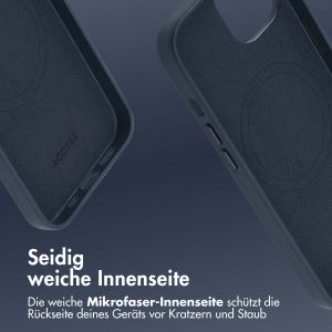 Accezz MagSafe Leather Backcover für das iPhone 14 - Nightfall Blue
