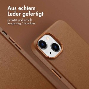 Accezz MagSafe Leather Backcover für das iPhone 14 - Sienna Brown