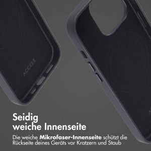 Accezz MagSafe Leather Backcover für das iPhone 14 Pro - Onyx Black