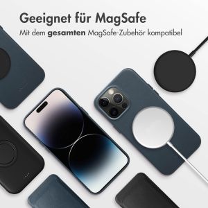 Accezz MagSafe Leather Backcover für das iPhone 14 Pro Max - Nightfall Blue