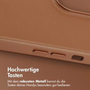 Accezz MagSafe Leather Backcover für das iPhone 14 Pro Max - Sienna Brown