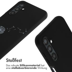 iMoshion Silikonhülle design mit Band für das Samsung Galaxy A25 - Dandelion Black