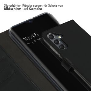 Selencia Echtleder Klapphülle für das Samsung Galaxy A25 - Schwarz