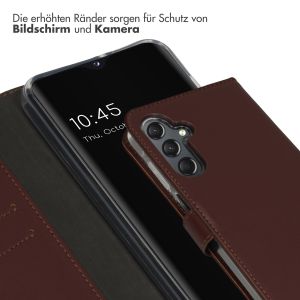 Selencia Echtleder Klapphülle für das Samsung Galaxy A25 - Braun
