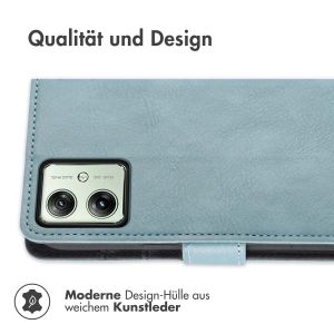 iMoshion Luxuriöse Klapphülle für das Motorola Moto G54 - Hellblau