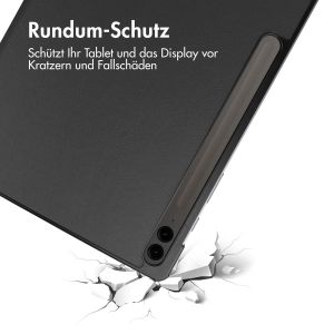 iMoshion Trifold Klapphülle für das Samsung Tab S9 FE Plus / Tab S9 Plus 12.4 Zoll - Schwarz