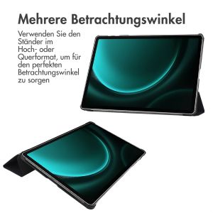 iMoshion Design Trifold Klapphülle für das Samsung Tab S9 FE Plus - Don't touch
