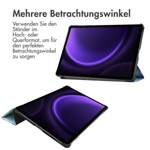 iMoshion Design Trifold Klapphülle für das Samsung Tab S9 FE / Tab S9 - Space
