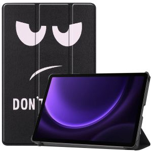 iMoshion Design Trifold Klapphülle für das Samsung Tab S9 FE / Tab S9 - Don't touch