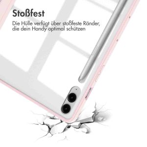iMoshion Trifold Hardcase Klapphülle für das Samsung Tab S9 FE Plus / Tab S9 Plus 12.4 Zoll - Rosa