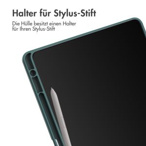 iMoshion Trifold Hardcase Klapphülle für das Samsung Tab S9 FE 10.9 Zoll / Tab S9 11.0 Zoll - Grün